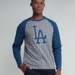 Polo Manga Larga Varon Mlb los Angeles Dodgers Fexpro Mlbts52002 Gry - MLBTS52002-GRY