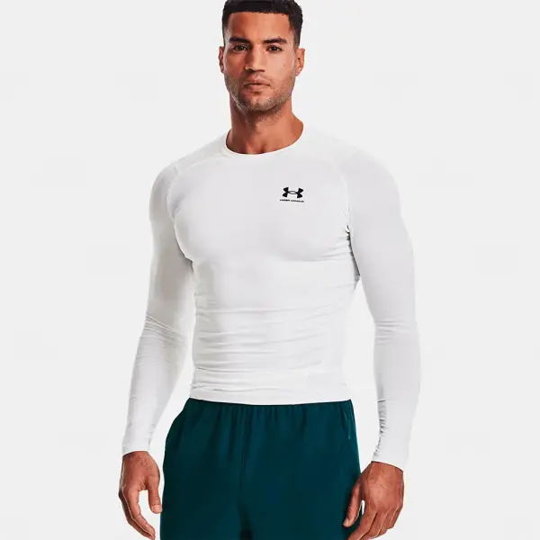 Polo deportivo manga alrga Varon Under Armour HeatGear (1361524-100)
