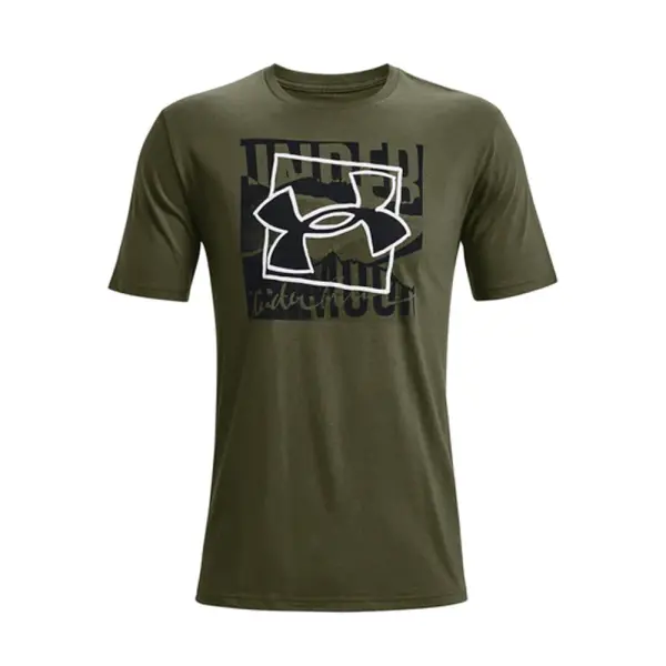 Polo Varon Under Armour Fitness Boxed Symbol Outline Verde (1366442-390) (( CMMT ))