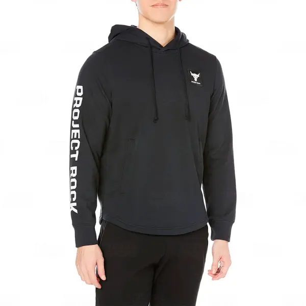 Hoodie Under Armour Project Rock Terry (capucha + bolsillo) (1377428-001)