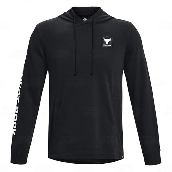 Hoodie Varon Under Armour Project Rock Terry (capucha + bolsillo) (1377428-001)