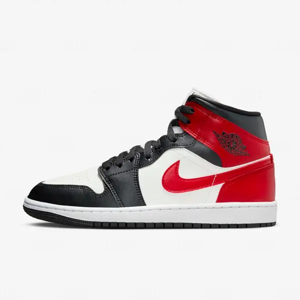 Jordan 1 Mid Dama Gym Rojo Off Noir - BQ6472-160
