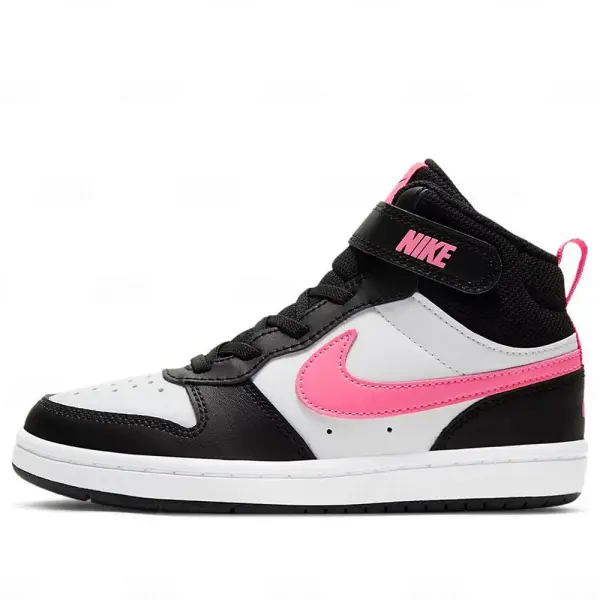 Niños Nike Court Borough Mid 2 Black White Sunset (CD7783-005)