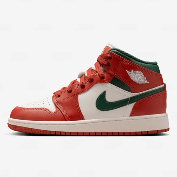 Juvenil Jordan 1 Mid Redstone Midnight Green (DQ8423-105)