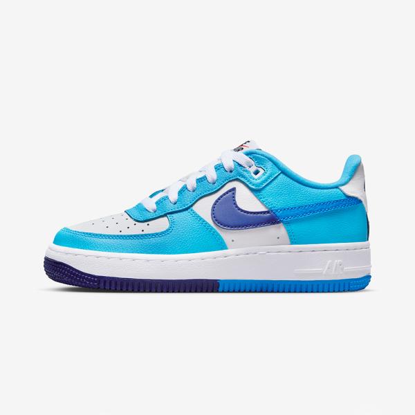 Juvenil Nike Air Force 1 Low Lv8 2 Light Photo Blue Deep Royal - DZ2660-100