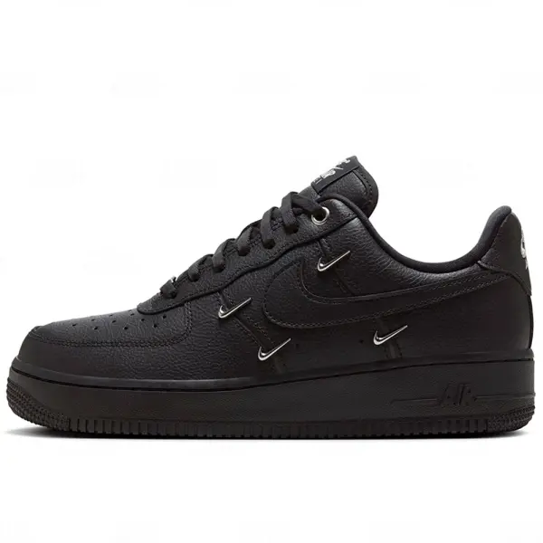 Nike Dama Air Force 1 Low ’07 LX Black Silver Mini Swoosh (HQ1180-001)