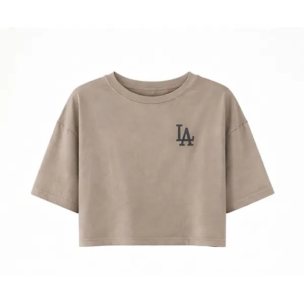 Polo crop Dama Los Angeles Dodgers MLB Back WORD (MLBCT626105-BG1)