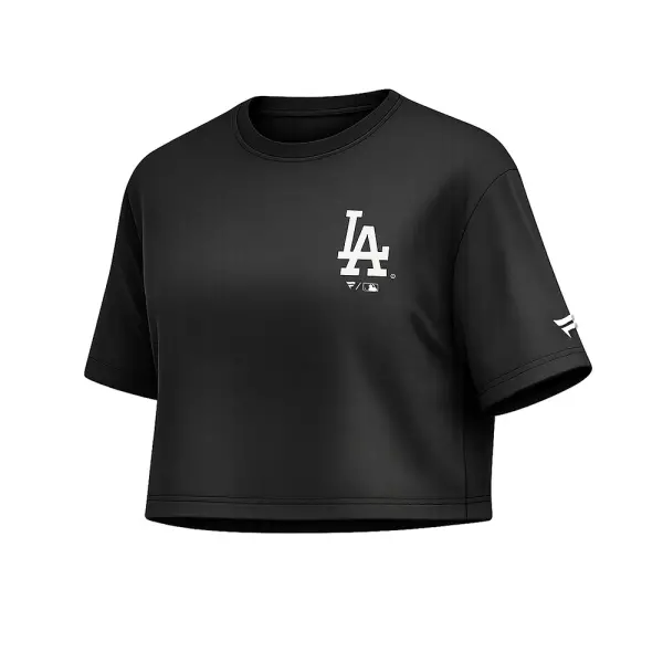 Polo crop Dama Los Angeles Dodgers MLB Back WORD (MLBCT626105-BK1)