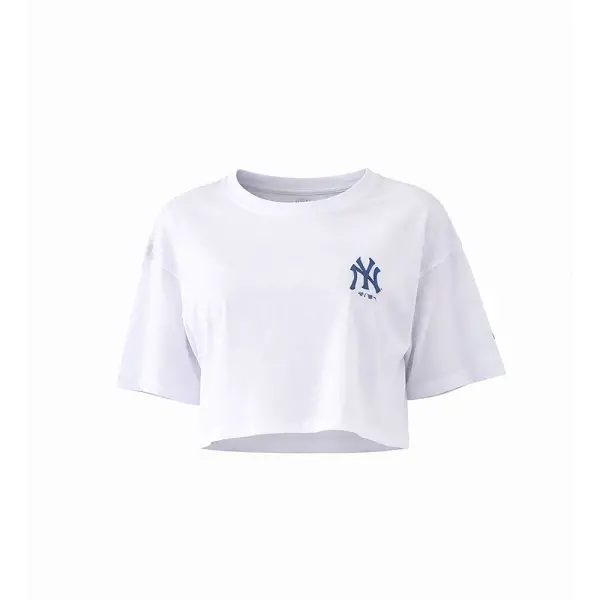 Polo crop Dama New York Yankees MLB back word (MLBCT626105-WH1)