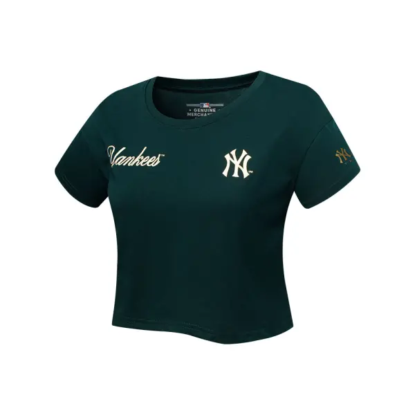 Polo corto Dama New York Yankees MLB logo golden (MLBCT626108-GN1)