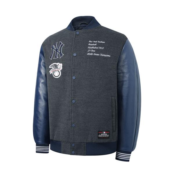 Varsity Jacket Varon Mlb New York Yankess Fexpro - MLBJK524104-GY1