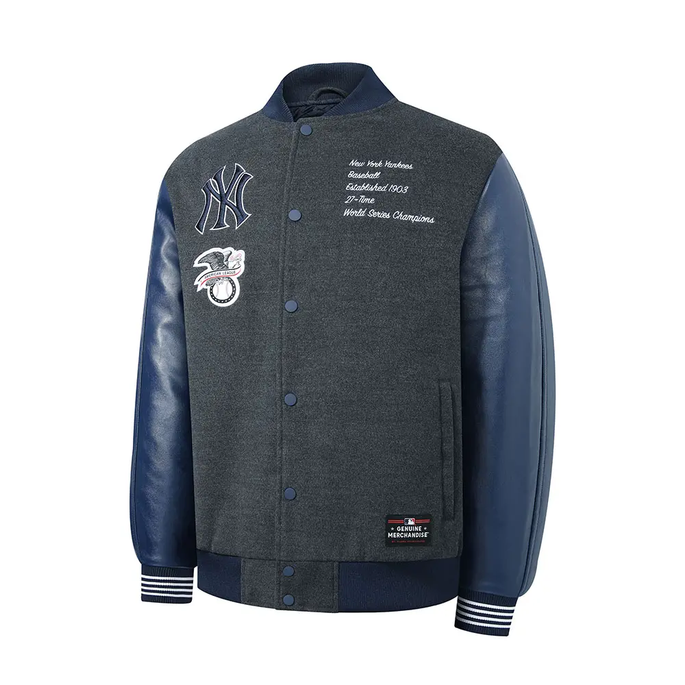 Varsity Jacket Varon Mlb New York Yankess Fexpro - MLBJK524104-GY1