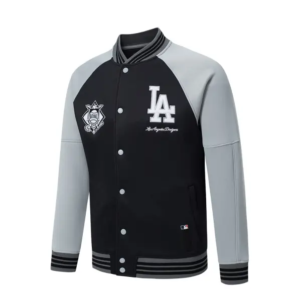 Varsity Jacket Varon Mlb los Angeles Dodgers Fexpro Mlbjk525101 Bk1 - MLBJK525101-BK1
