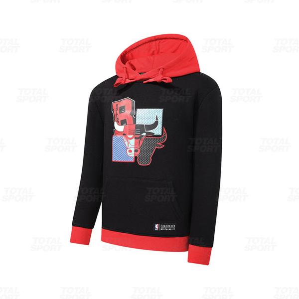 Hoodie Niños BA NBA Chicago Bulls FEXPRO (capucha + bolsillo) (NBAHD324103-BK1)