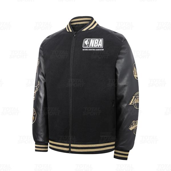 Varsity Jacket Varon Ba Nba Logo Nbajk524101 Bk1 - NBAJK524101-BK1