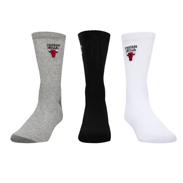 Medias Varon Ba Nba Chicago Bulls Pack de 3 Pares Fexpro Nbaso500004 Wht2 - NBASO500004-WHT2